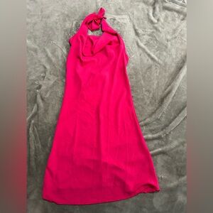 See You Monday pink halter dress